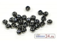 Вольфрамовые шарики D 4,6 мм., цвет чёрный никель, уп. 25 шт.